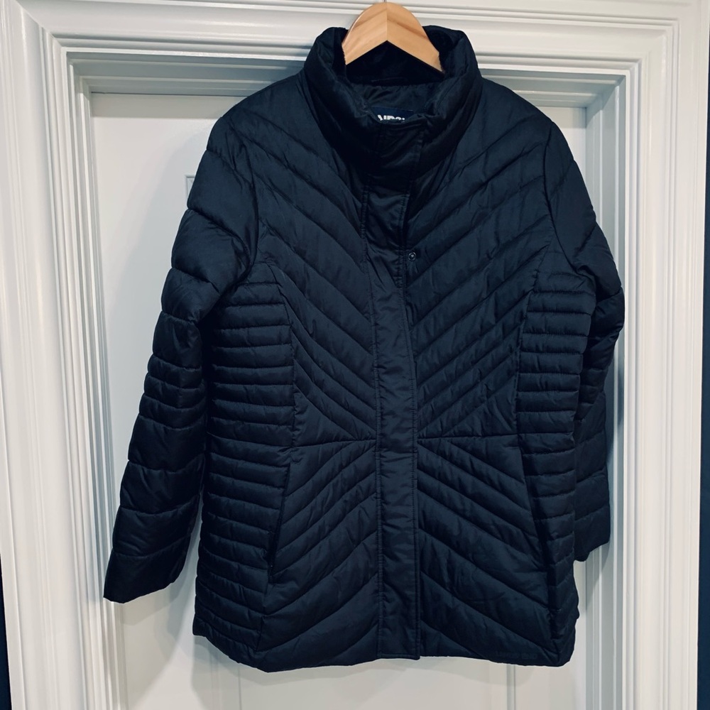 LAND’S END Insulated Plush Jacket 1X Black - LIKE NEW CONDITION